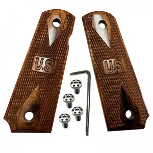 1911 FULL SIZE CHECKERED ROSEWOOD GRIPS