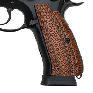 CZ 75/85 Full Size G10 grips gun for CZ Shadow 2 Crosscut texture orange/black