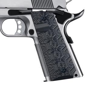 BZ GRIPS Colt 1911 ivory grips for 1911 Full Size Government Commander, OPS Eagle Wing texture Black