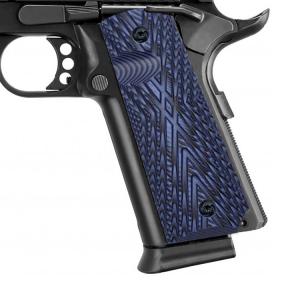 BZ GRIPS G10 1911 Grips For Full Size Government Ambi Safety Cut Custom OPS Texture H1-X