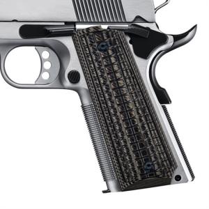 BZ GRIPSG10 Colt 1911 pistol Grips For Full Size Government Commander, Rock texture with standard cut