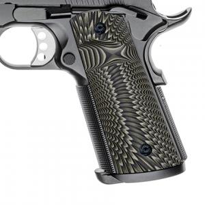 BZ GRIPSG10 G10 Colt grips for 1911 Full Size Government Commander, Sunburst texture with Magwell cut