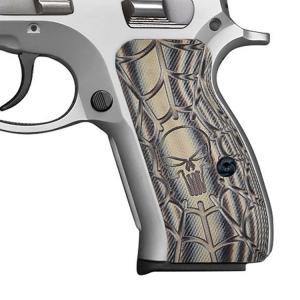 Manufacture CZ 75 Compact Grips G10 Cobweb Skull Texture H6C C