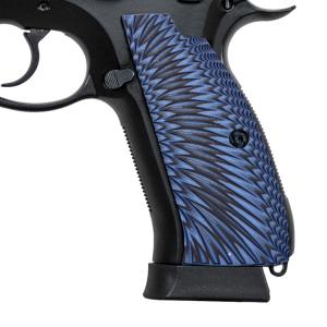 CZ 75/85 Full Size G10 pistol grip for CZ Shadow 2Starburst texture blue/black