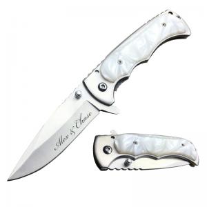 Factory Manufacture Resin White Pearl Pocket Knife Custom Folding knife of EDC Gear