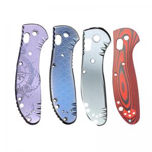 Factory Custom G10 Aluminum Micarta Titanium Metal griptilian knife scales for benchmade