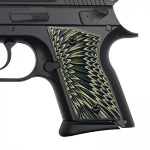 Factory G10 Grips for CZ 2075 RAMI, Screws Included, for Left and Right Handed, Finger Grooves, Red/Black, CZR-T-6