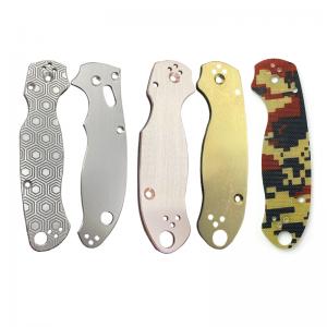 Factory Supply G10 Titanium Aluminum Copper Brass Metal Knife Scales for Spyderco